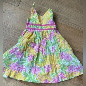 Lilly pulitzer Floral Yellow and Pink Kids Dress